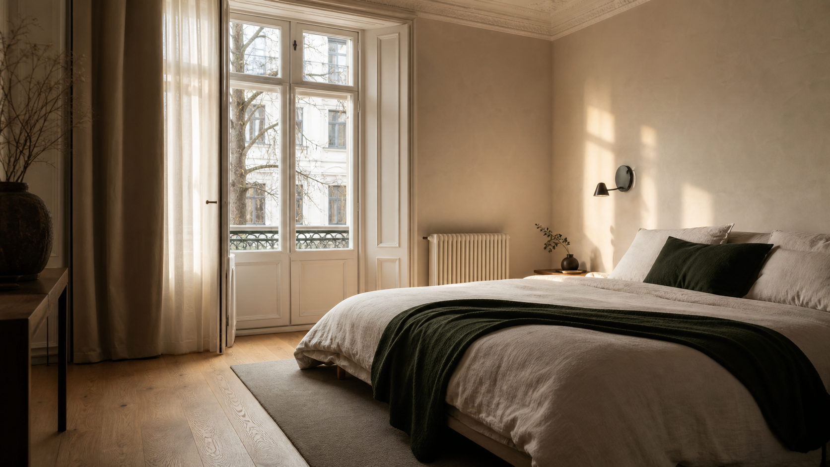 Premium-Schlafzimmer in Berliner Altbau